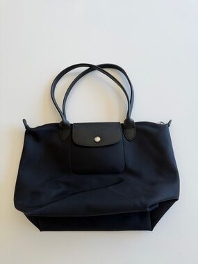 Longchamp small Black Tote Bag with Top Handles